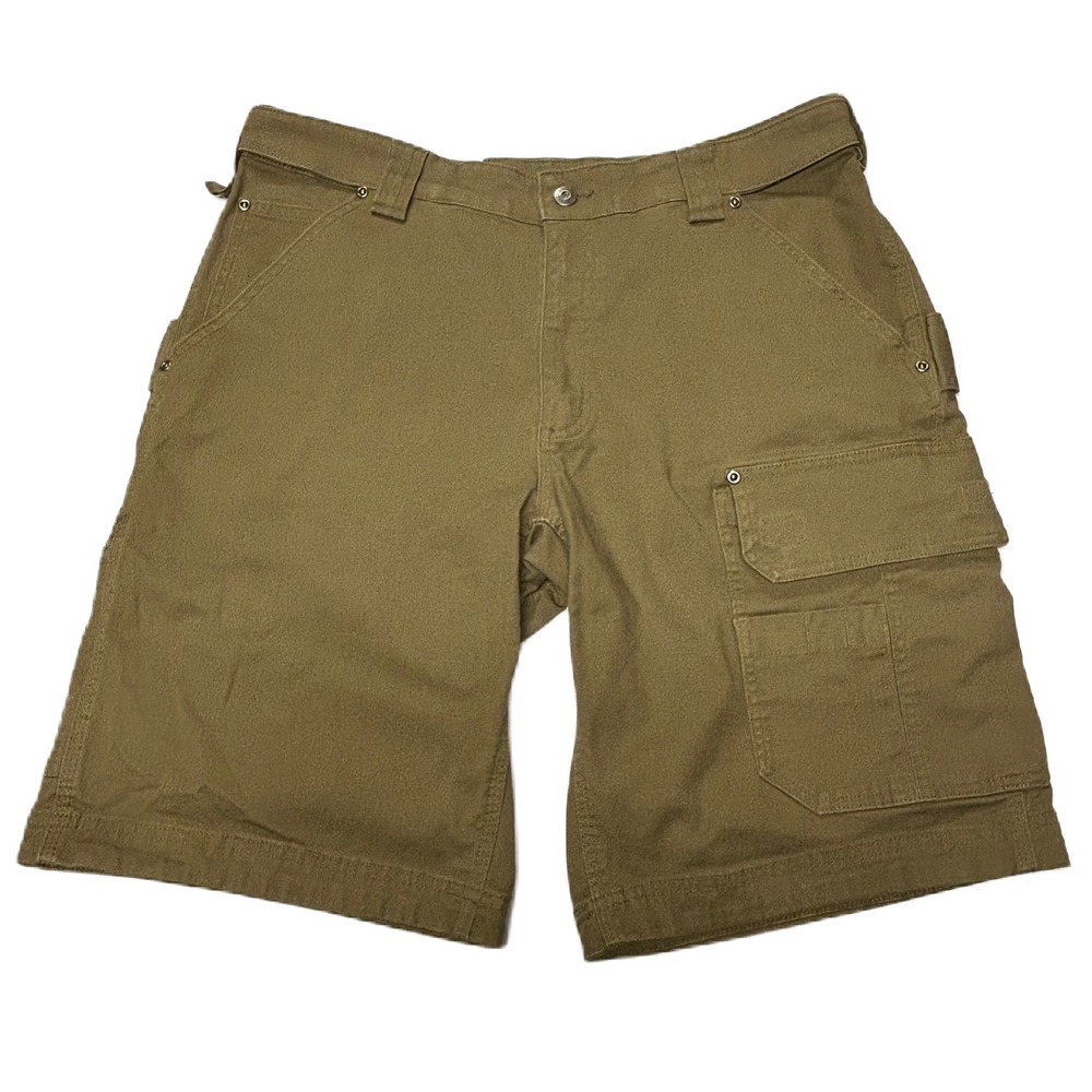 Duluth Trading Co Coolmax Flex Firehose Cargo Shorts Mens 38 11" Inseam Green